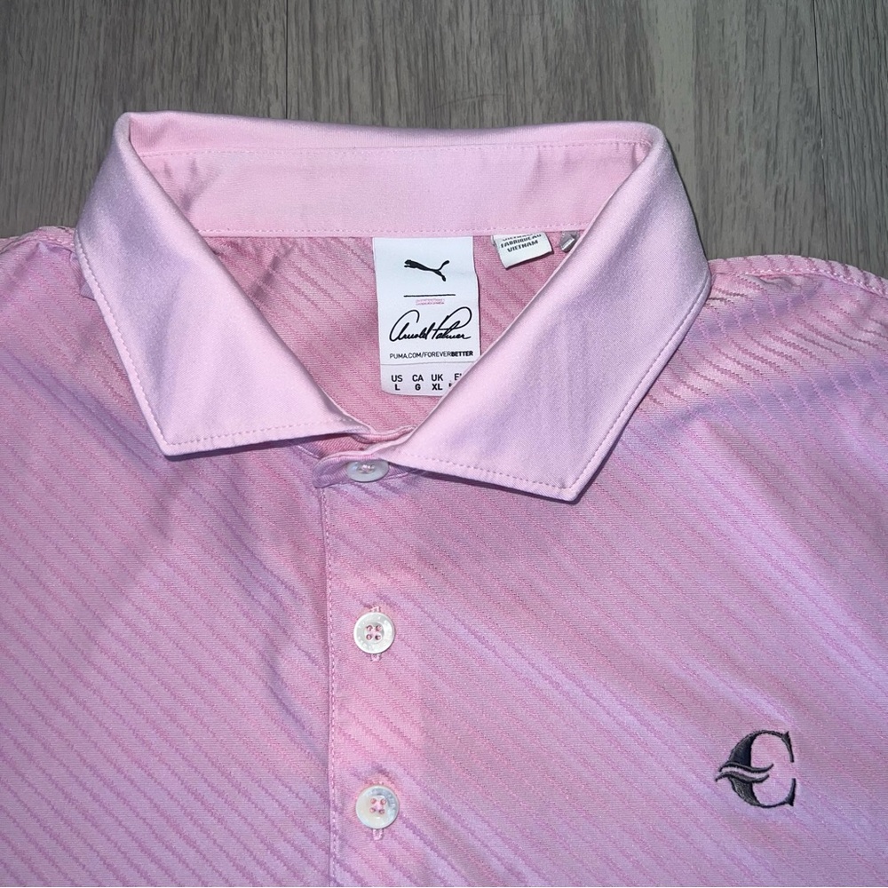 Puma x Arnold Palmer,‎ Men's Pink Golf Shirt, Countryside Country Club